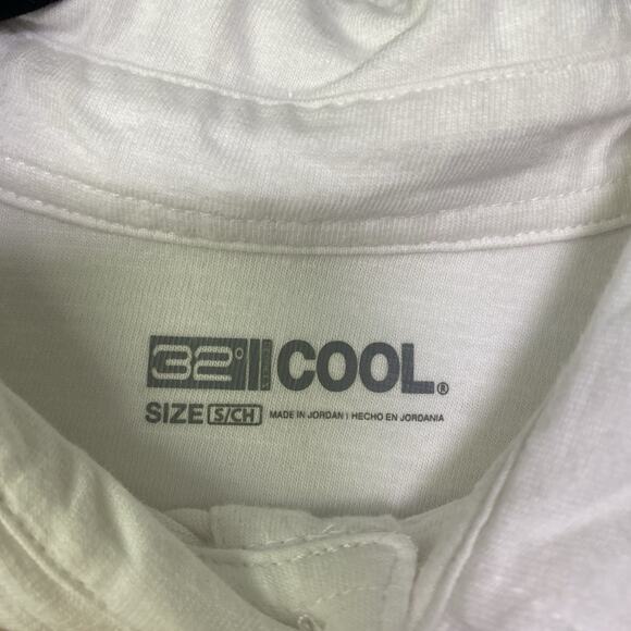 Mens 32 Degrees Cool White Short Sleeve Button Up Size Small 100% Cotton Casual - Picture 5 of 9